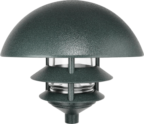 RAB LLD3VG 3 Tier Lawn Light with Dome Top, 120V 75W Incandescent Lamp, Verde Green