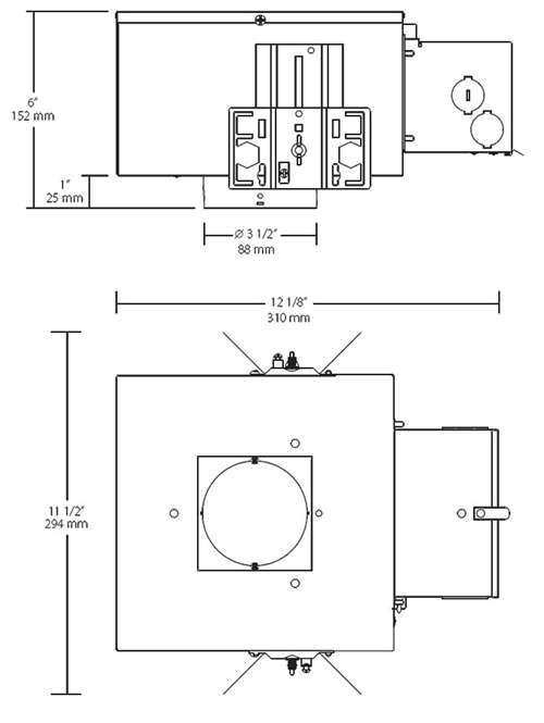 RAB NDICLED3R-15DN-TL-CP 15W 3" LED New Construction Round Housing, 4000K (Neutral), 80 CRI, 120-277V, Accepts Trimless Cones, TRIAC, ELV, 0-10V Dimming, Chicago Plenum Rated