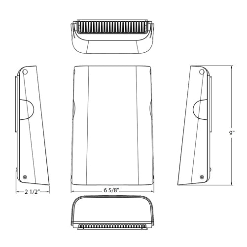 RAB SLIM15W Field Adjustable Slim LED Wallpack, 34/25/13W, 1493-3907 Lumens, 5000K, 80 CRI, White Finish