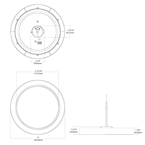 RAB SUMOFA-9R-18-9CCT-120-W LED Surface Mount Fixture Round, 2700K-5000K Color selectable, 1500 Lumens, 90 CRI, White Finish