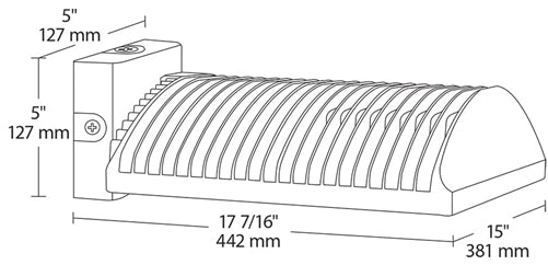 RAB WPLED3T78FXW/D10 78W LED Full Cutoff Wallpack, Type III Light Distribution, Flat Wall Mount, No Photocell, 5100K (Cool), 6911 Lumens, 67 CRI, Dimmable, No DLC Listed, White Finish