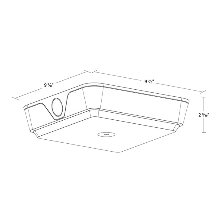 RAB VAN40W 40/30/20W Square Field-Adjustable Garage Canopy LED Light, 3000K/4000K/5000K, 2687-5696 Lumens, White