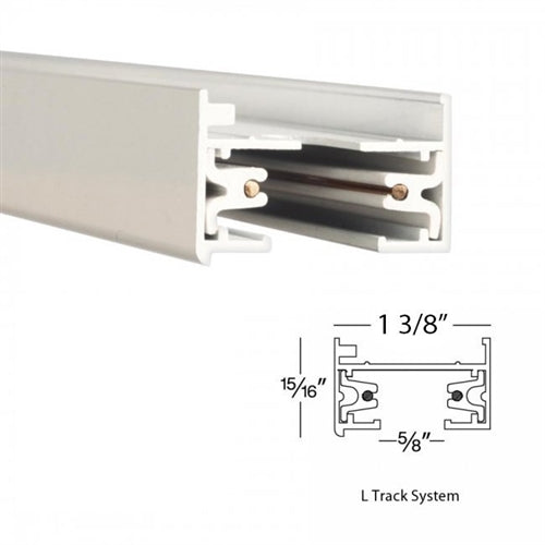 WAC LT8-BK 8' L Trac, 120V, Surface Mount, Black