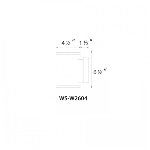 WAC Lighting WS-W2604-AL 6.5" Tube Double LED Light Outdoor Wall Sconce, 16W, 800 Lumens, 3000K Color Temperature, 90 CRI, Brushed Aluminum