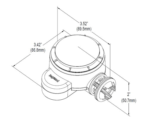 Wattstopper HBP-202-L7-EM1-W High Bay Sensor 24VDC 0-10V Continuous Dimming with L7 Lens and Extender