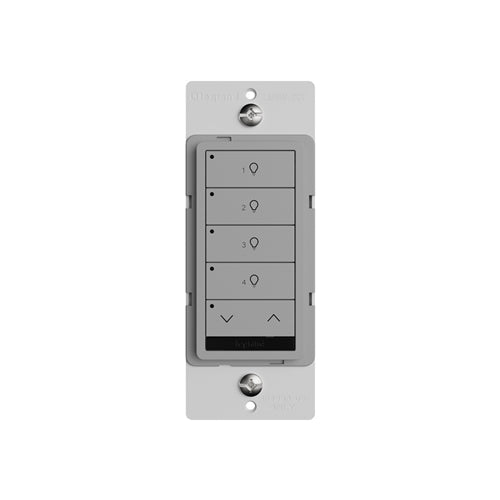 Wattstopper LMSW-241-GRY Digital Wall Switch, 4-Button, 1-Rocker Standard Wall Switch, Gray