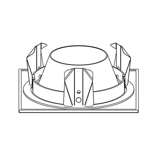 Juno Recessed Lighting 42LSQ-HZ-WH (42LSQ HZWH) 4" Adjustable Downlight Square Cone Trim, Haze Reflector White Trim