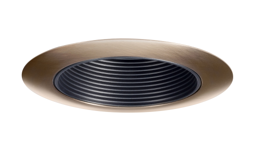 Juno Recessed Lighting 444B-ABZ (444 BABZ) 4" Low Voltage Adjustable Baffle Trim, Black Baffle, Aged Bronze Trim