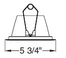Juno Aculux Recessed Lighting 5007C-SF (4DP CS SF) 4 inch LED Parabolic Cone Trim, Self Flanged, Clear Specular Alzak Finish