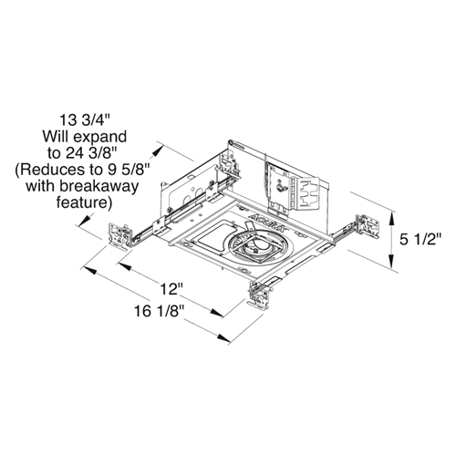 Juno Aculux Recessed Lighting IC207LSQA-927-F-U 2 inch LED New Construction IC Square Adjustable Housing 800 Lumens, 2700K Color Temperature, 90 CRI, Flood Beam, 120-277V 0-10V Dimmable Light