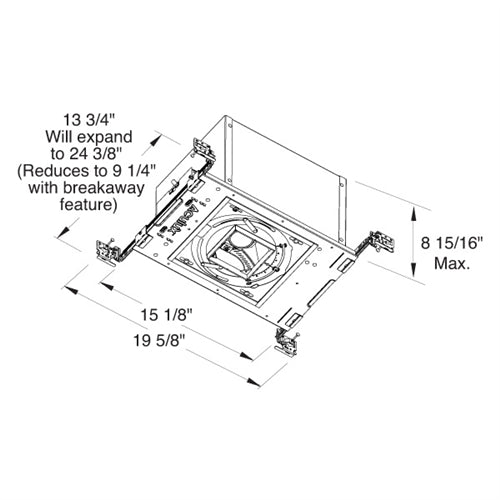 Juno Aculux Recessed Lighting IC420LSQ-930-F-D 3-1/4 inch LED New Construction Adjustable IC Square Housing, 2000 Lumens, 3000K Color Temperature, 90 CRI, Flood Beam, 120V, Lutron Hi-Lume 2-Wire Dimming, 1%