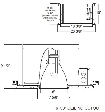 Juno Aculux ICV6-126-32T-DB Recessed Lighting 6 inch IC CFL TripleTube Housing, with 120V Dimmable Ballast