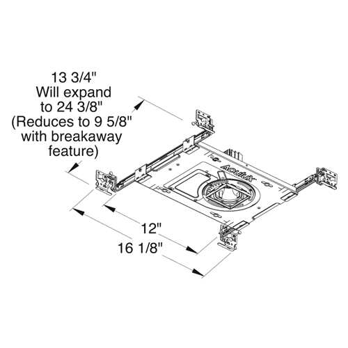 Juno Aculux Recessed Lighting TC210LSQA-927-W-1 2 inch LED New Construction Standard Square Adjustable Housing 700 Lumens, 2700K Color Temperature, 90 CRI, Wide Flood Beam, 120V Dimmable Light