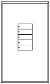 Lutron LFGR-W5BTN-CWH Architectural Non-Insert Style seeTouch Glass 5 Button Wallplate in Clear Glass with White Paint
