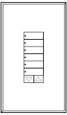 Lutron LFGR-W6BRLN-CWH Architectural Non-Insert Style seeTouch Glass 6 Button with Raise/Lower Wallplate in Clear Glass with White Paint