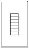 Lutron LFGR-W7BN-CWH Architectural Non-Insert Style seeTouch Glass 7 Button Wallplate in Clear Glass with White Paint