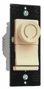 Wattstopper DRSC53PVI 5A Continuously Variable Fan Speed Control, Single Pole/3-Way, Preset, Ivory