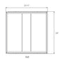 Litecontrol 55L-S-D-22-ASO-W52-40K-D25-D01-UNV 2'x2' Tri-Lens Architectural Troffer, Surface Ceiling, Angled Side Diffusers, Matte White Finish, 4000K, 2500 Output, 0-10V Dim to 1%, 120-277V