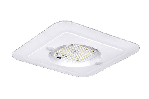 Beacon CLO-80L-50-4K7-5QW-UNV-SQ-WHT Square Ceiling Garage Light, 6000 Lumens, 4000K, 70 CRI, Type 5 Square Wide Optics, 120-277V, White Matte Textured