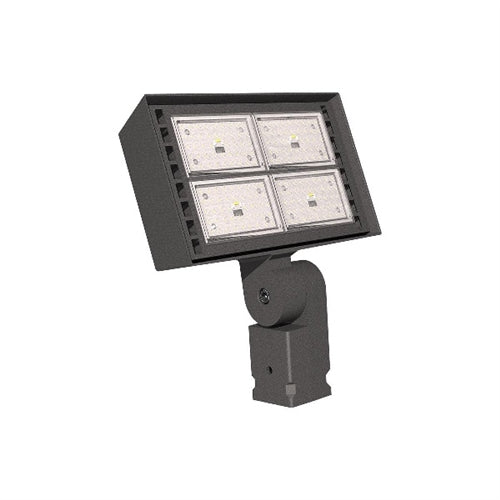 Beacon RFL4-176L-120-5K7-W-UNV-K-DB-PC Ratio LED Floodlight Medium Size, 76 LEDs, 15000 Lumens, 5000K, 70 CRI, Medium Flood Distribution, 120-277V, Knuckle Mount, Dark Bronze Textured Finish, Button Photocell