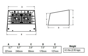 Beacon RWL1-48L-45-5K7-4W-UNV-DBS Ratio Wall 1 LED Wallpack, 5500 Lumens, 5000K, 70 CRI, IES Type IV Distribution, 120-277V, Dark Bronze Gloss Smooth