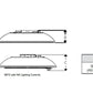 Beacon SRT2-50-4K7-5W-UNV-WHS 50W Edge-Lit Parking Garage LED Light Size 2, 5700 Lumens, 70 CRI, 4000K, Type 5 Wide Distribution, 120-277V, White Gloss Smooth