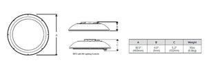 Beacon SRT2-50-4K7-5W-UNV-WHS 50W Edge-Lit Parking Garage LED Light Size 2, 5700 Lumens, 70 CRI, 4000K, Type 5 Wide Distribution, 120-277V, White Gloss Smooth