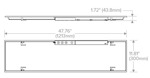 Columbia Lighting CBT14-LSCS 1'x4' Back-Lit Troffer, 4400/3300/2750 Switchable Lumens, 3500/4000/5000K Switchable CCT
