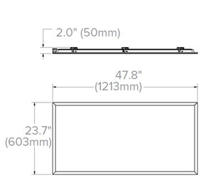 Columbia Lighting CBT24-B-LSCS-EDD2'x4' Back-Lit LED Troffer, Generation B, Switchable 5500/4400/3300 Lumens, Switchable CCT 3500/4000/5000K, 0-10V Dim to Off