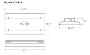 Columbia Lighting CHB2-40MH-FA-EDU 172W 2' LED High Bay, 4000K, 0-10V dimming, 120-277V, 21949 Lumens