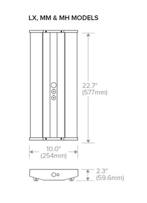 Columbia Lighting CLB2-40MH-W-EDU 2' LED High Bay, 4000K, 0-10V dimming, 120-277V, 24000 Lumens