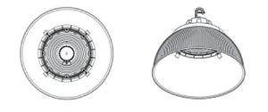 Columbia Lighting CRN2-1-PC16 Polycarbonate Reflector,  Size 1, 6.3" Height 16" Diameter, Lumen Output Multiplier 98