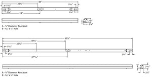 Columbia Lighting CSL4-4040 40.2W 4' Economical LED Striplight, 4517 Lumens, 4000K, 0-10V Dimming, 120-277V