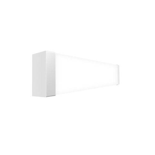 Columbia Lighting CWM2-35MWSM-FRFA-EDU 2ft Contemporary Wall Mount, 3500K, 3633 Lumens, Surface Mount, Frosted Rectilinear Lens, Flat Aluminum End Caps, 0-10V Dimming, 120-277V