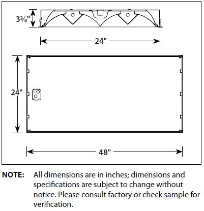 Columbia Lighting EPC24-228G-SH-ESD115U-F5835 2'x4' EPC Full Distribution Luminaire, 2 Lamps,  28W T5, Grid Ceiling, Shield Profile, Static Air Function, Electronic T5, 1.15 Ballast Factor, Step Dimming, Programmed Start (N/A T5HO, 1-Lamp), 120V-277V, 35K