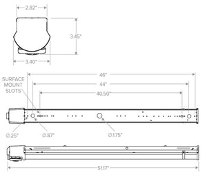 Columbia Lighting ESL4-40HL-FAW-DALIP-U-NXCS 4' Escalate Stairwell LED Light, 4000K Color, 5800 Lumens, Frosted Acrylic Lens, Wide Distribution, DALI driver, 120-277V, NXCS Wireless Indoor Occupancy & Photocell Sensor