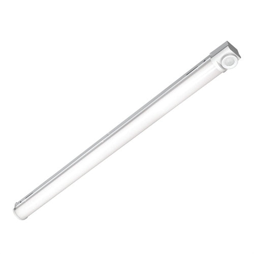 Columbia Lighting ESL4-40HL-FAW-EDU-ELL14-LESO 4' Escalate Stairwell LED Light, 4000K, 5800 Lumens, Frosted Acrylic Lens, Wide Distribution, 0-10V Dimming, 120-277V, Emergency Battery Pack, Leviton Solo PIR Occupancy/Daylight Sensor