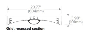 Columbia Lighting LCAT22-40MLG-EDU-ELL14 30W 2'x2' LED Contemporary Architectural Troffer, 4000K, Medium Lumen, Grid Lay-in Ceiling, Static Air Function, 0-10V Dimming, 120-2777V, with Emergency Battery Pack