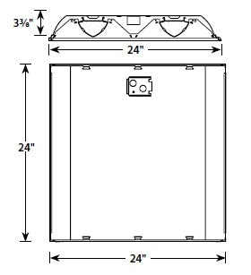 Columbia Lighting LEPC22-35HLG-LL-EDU 35W 2'x2' LEPC LED Full Distribution Luminaire, 3500K, 3975 Lumens, Grid Ceiling, Low Lamp Image Shielding, 0-10V Dimming, 120-277V