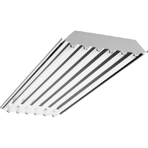 Columbia Lighting LHS4-654-M4R-24EPU 4' Slim Body Linear High Bay, 6 Lamps, 54W T5HO, Aluminum 95% Reflective, Specular Silver Reflector, Programmed Start Electronic Ballast, 120-277V