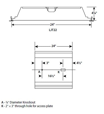 Columbia Lighting LJT22-40HLG-FSA12-EDU 43W 2'x2' LED Troffer with Advanced Solid State Technology, 4000K, High Lumen, Grid Ceiling, White Flush Steel Door, Pattern 12 Acrylic Lens Shielding, 0-10V Dimming, 120-277V