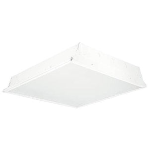 Columbia Lighting LJT22-40MLG-FSA12-EDU 35W 2'X2' LED Troffer with Adv Solid State Technology, 4000K, Medium Lumen, Grid Ceiling, White Flush Steel Door, Pattern 12 Acrylic Lens Shield, 0-10V Dimming