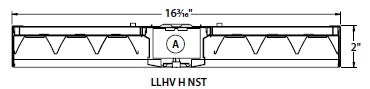 Columbia Lighting LLHV4-40H-NST-EDU 217W 4' VersaBay High Bay LED, 4000K, Narrow Distribution Reflector, Solid Top (No Uplight), 0-10V Dimming, 120-277V