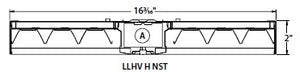 Columbia Lighting LLHV4-40H-NST-EDU 217W 4' VersaBay High Bay LED, 4000K, Narrow Distribution Reflector, Solid Top (No Uplight), 0-10V Dimming, 120-277V
