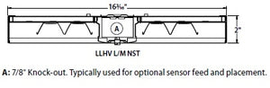 Columbia Lighting LLHV4-40L-WST-EDU 110W 4' VersaBay High Bay LED, 4000K, Low Watt, Wide Distribution, Solid Top, 0-10V Dimming, 120-277V, White Finish
