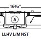 Columbia Lighting LLHV4-40M-NST-EDU 144W 4' VersaBay High Bay LED, 4000K, Narrow Distribution Reflector, Solid Top (No Uplight), 0-10V Dimming, 120-277V
