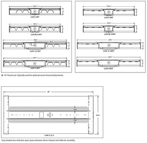 Columbia Lighting LLHV4-40M-NST-EDU-C6TL151 138W 4000K, Medium Lumen Output, Narrow Distribution Reflector, Solid Top Uplight, 0-10V Dimming, 120-277V, 6' Cord and Twist-Lock Plug 15A, 120V