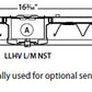 Columbia Lighting LLHV4-40M-WST-EDU 113W 4' VersaBay High Bay LED, 4000K, Medium Lumen, Wide Distribution, Solid Top, 0-10V Dimming, 120-277V, White Finish