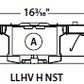 Columbia Lighting LLHV4-50H-NST-EDU 217W 4' VersaBay High Bay LED, 5000K, Narrow Distribution Reflector, Solid Top (No Uplight), 0-10V Dimming, 120-277V
