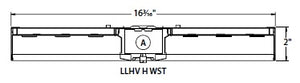 Columbia Lighting LLHV4-50H-WST-EDU-ELL14-CAWG 217W 4' VersaBay High Bay LED, 5000K, Wide Distribution Reflector, Solid Top (No Uplight), 0-10V Dimming, 120-277V, 1400 Lumens Emergency Battery Pack, Clear Acrylic Lens and Flat Wire Guard